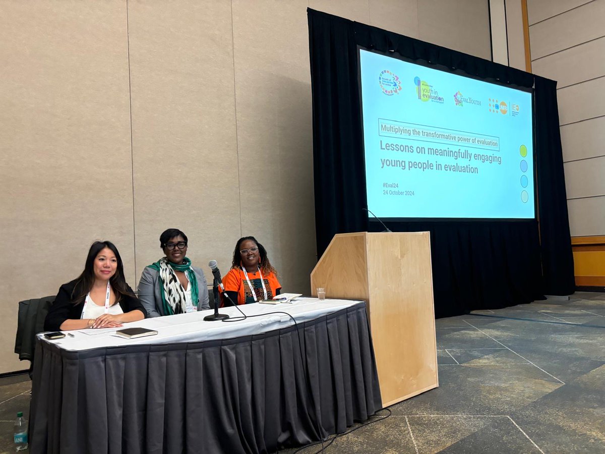 Marco Segone (@msegone) on Twitter photo 📣 Amplifying and empowering the voices of young people in evaluation can drive transformative change📣
@KarkaraNeha and <a href="/kcads1/">kcads</a> of <a href="/unfpa_eval/">UNFPA Independent Evaluation Office</a> joined Wanjiku Munyiri & @Watson5Chere to explore lessons on meaningful engagement of young people in evaluation processes
#Eval24 📣 Amplifying and empowering the voices of young people in evaluation can drive transformative change📣
@KarkaraNeha and <a href="/kcads1/">kcads</a> of <a href="/unfpa_eval/">UNFPA Independent Evaluation Office</a> joined Wanjiku Munyiri & @Watson5Chere to explore lessons on meaningful engagement of young people in evaluation processes
#Eval24
