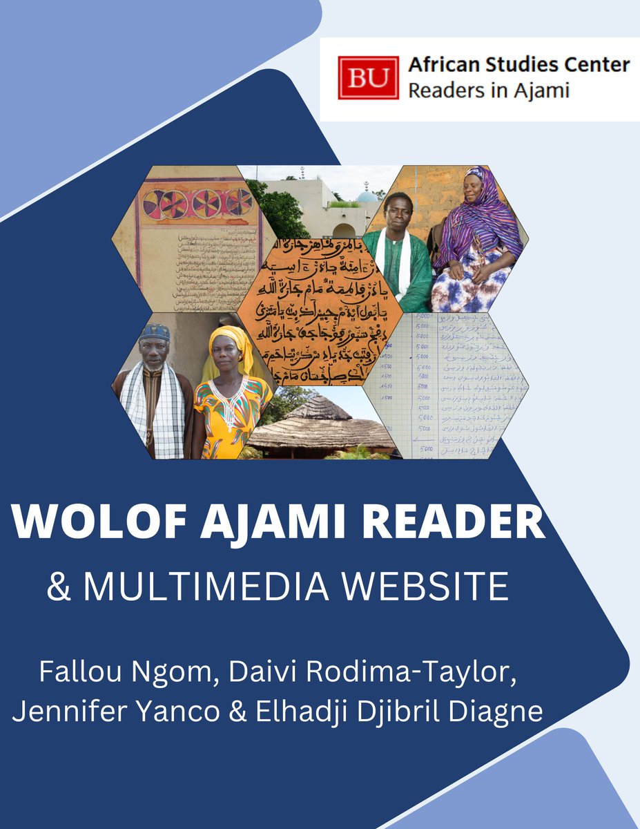 Our “Readers in Ajami” project has developed new learning resources: The multimedia website is now publicly accessible: sites.bu.edu/ria/ Here you can also find the first of our three African #Ajami Readers, Wolof Ajami Reader. More info: shorturl.at/3XZrU