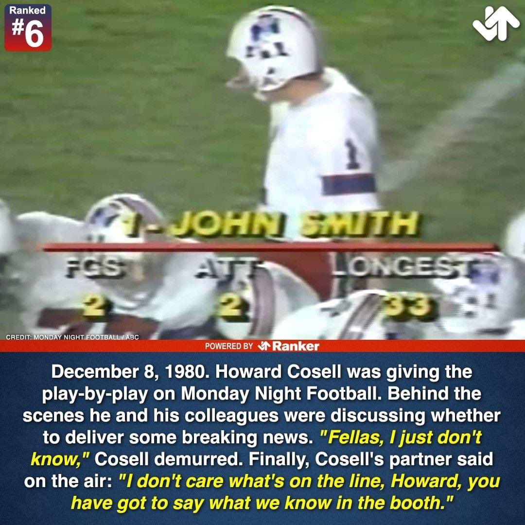 Love him or hate him, but <a href="/HowardCosellMNF/">Cosell on Sports</a> always told you the truth from the booth during #MNF on <a href="/ABC/">ABC News</a> | #NFL <a href="/ProFootballHOF/">Pro Football Hall of Fame</a>