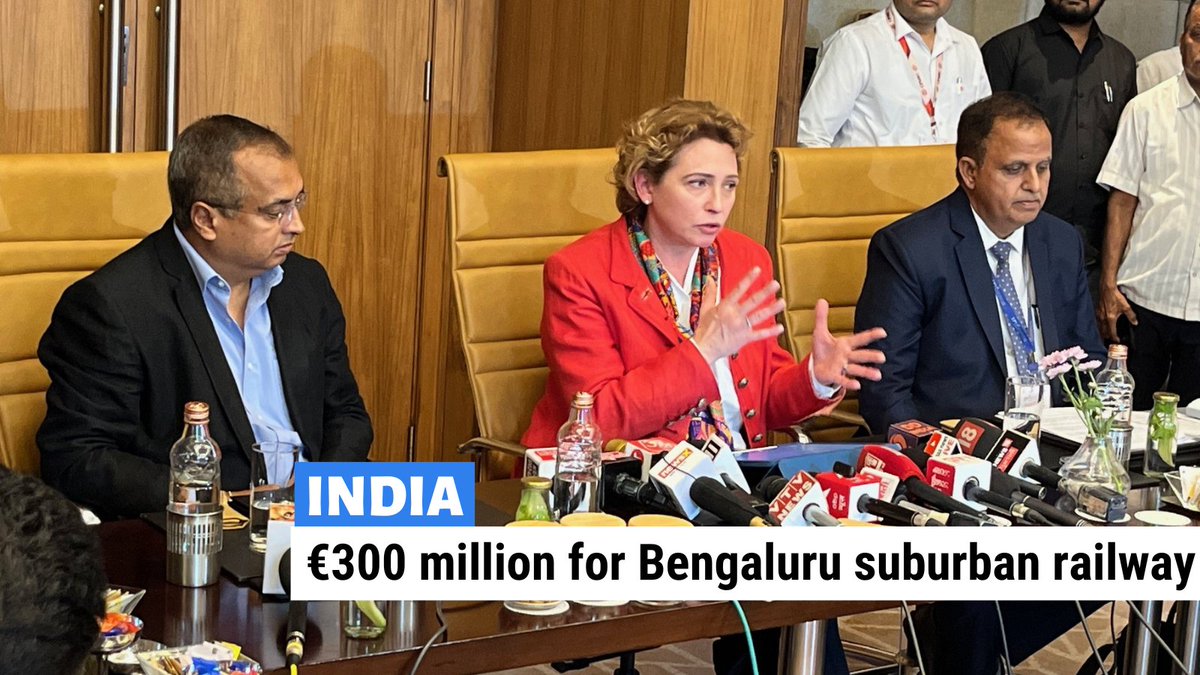 European Investment Bank (@eib) on Twitter photo 🇮🇳 🇪🇺VP <a href="/nicolabeerfdp/">Nicola Beer</a> announced a €300 million loan to build a new suburban railway network in Bengaluru. This is a major step forward for sustainable transport in India.
The project will cut pollution, boost urban mobility and improve safety for women➡️bit.ly/4e5dbbU 🇮🇳 🇪🇺VP <a href="/nicolabeerfdp/">Nicola Beer</a> announced a €300 million loan to build a new suburban railway network in Bengaluru. This is a major step forward for sustainable transport in India.
The project will cut pollution, boost urban mobility and improve safety for women➡️bit.ly/4e5dbbU