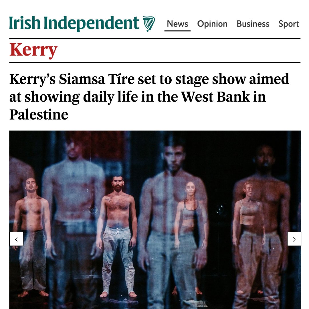 Catherine Young Dance (@cathyoungdance) on Twitter photo Kerry and Tralee friends, Floating on a Dead Sea comes to <a href="/siamsatire/">Siamsa Tíre</a> tomorrow, Saturday 26 October!
Check out the latest feature on the tour in today's <a href="/Independent_ie/">Irish Independent</a> independent.ie/regionals/kerr…
Tickets for Tralee available at siamsatire.com. Kerry and Tralee friends, Floating on a Dead Sea comes to <a href="/siamsatire/">Siamsa Tíre</a> tomorrow, Saturday 26 October!
Check out the latest feature on the tour in today's <a href="/Independent_ie/">Irish Independent</a> independent.ie/regionals/kerr…
Tickets for Tralee available at siamsatire.com.