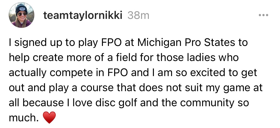 So when I said “Real FPO” in my earlier post I just meant that I was playing up a division. I’m 832 rated if anyone cares. 😂I still need distance advice if you have some! My threads post is a bit more clear. Always here trying to build a positive community.