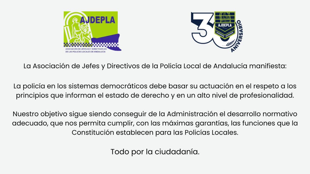 Las leyes son nuestras herramientas y nuestro trabajo ser garantes de las mismas.

#PolicíaLocal