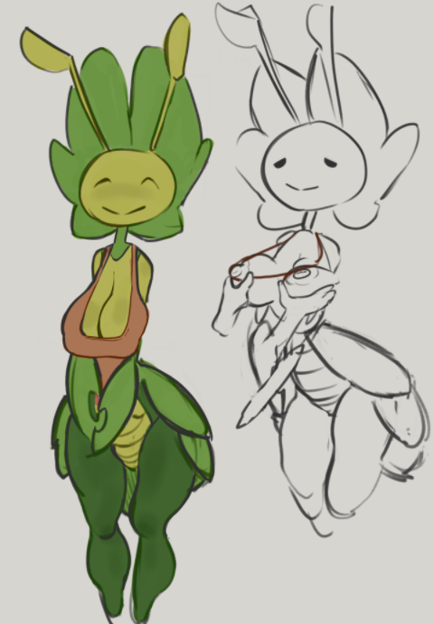 rexoddart's tweet image. leavanny sketches