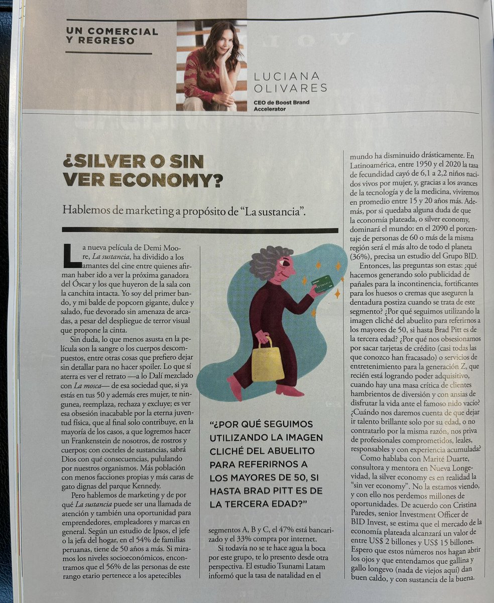 Por qué seguimos utilizando la imagen cliché del abuelito para referirnos a los mayores de 50 si hasta Brad Pitt es de la tercera edad?

Hoy en G de Gestión mi reflexión sobre la economía plateada y el marketing 👊
#RomperParadigmas #SilverEconomy