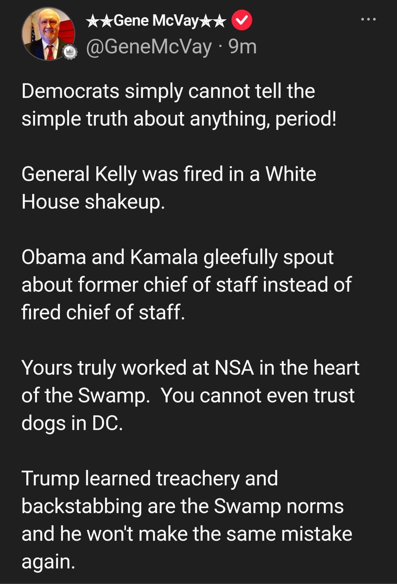 TheMightyWord's tweet image. Colonel @GeneMcVay knows the Swamp and President Donald Trump learned the hard way.

Trump won't make the same mistake again!

@elonmusk 
@realDonaldTrump