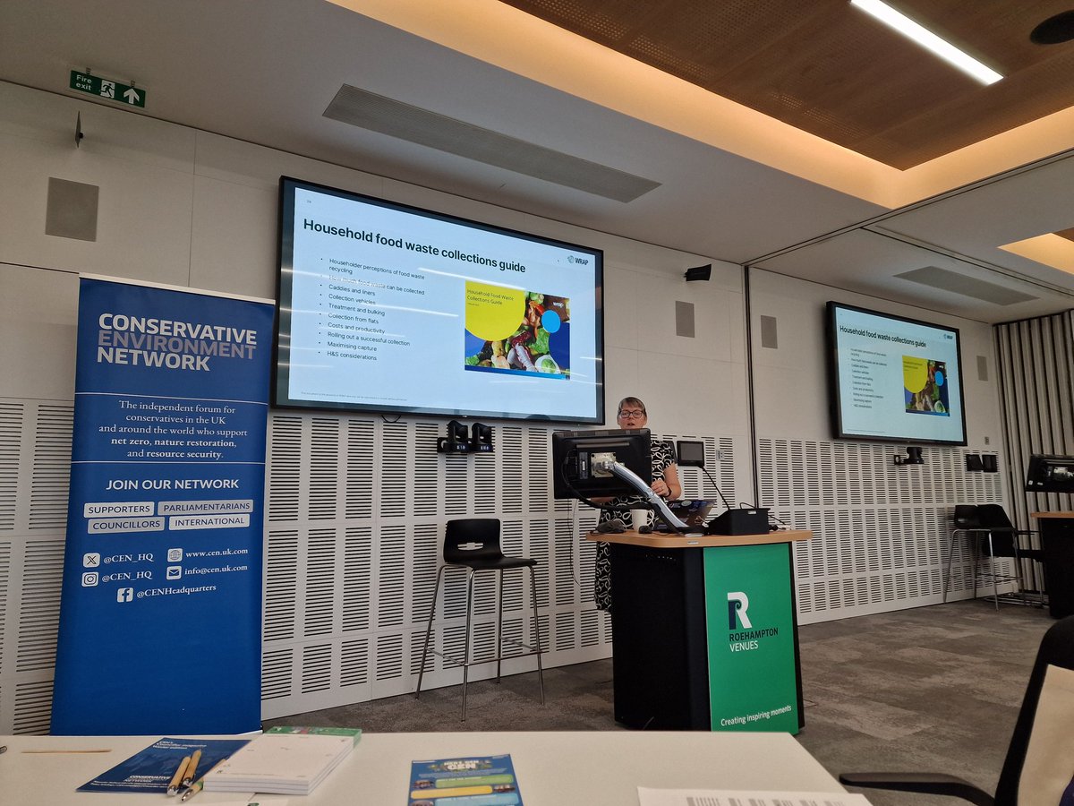 Very useful <a href="/CEN_HQ/">Conservative Environment Network</a> presentation by Claire Shrewsbury, Director of Insights and Innovation at <a href="/WRAP_NGO/">WRAP</a>, on how we can reduce food waste locally. Such an easy, quick-win for the environment for our communities! 🌳♻️ #CleanerCommunities