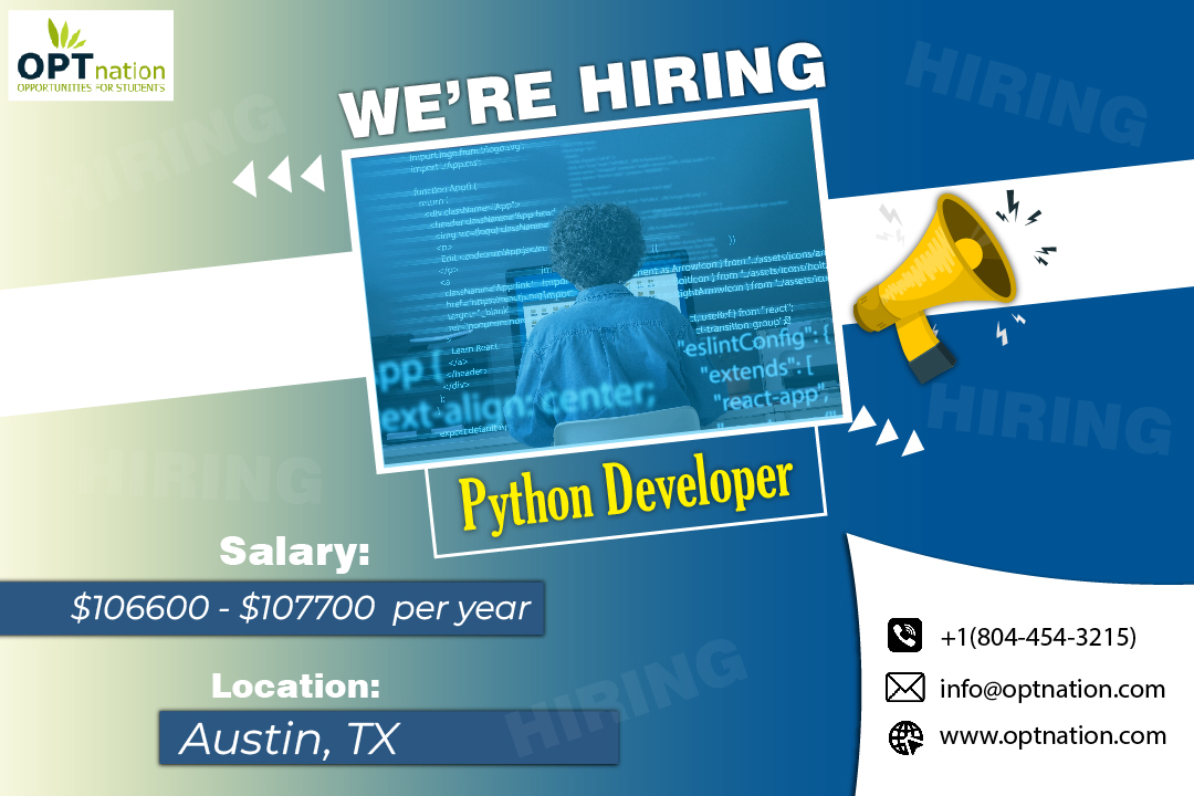 optnation_usa's tweet image. Job opening for the position of  Python Developer Jobs in Austin, TX

💻 Apply now: optnation.com/python-develop…

#PythonDeveloper #PythonJob #PythonDeveloperAustin #AustinTechJobs #PythonCareers #TechJobsAustin #PythonProgramming #HiringPythonDevelopers
#PythonExperts #PythonJobsTX