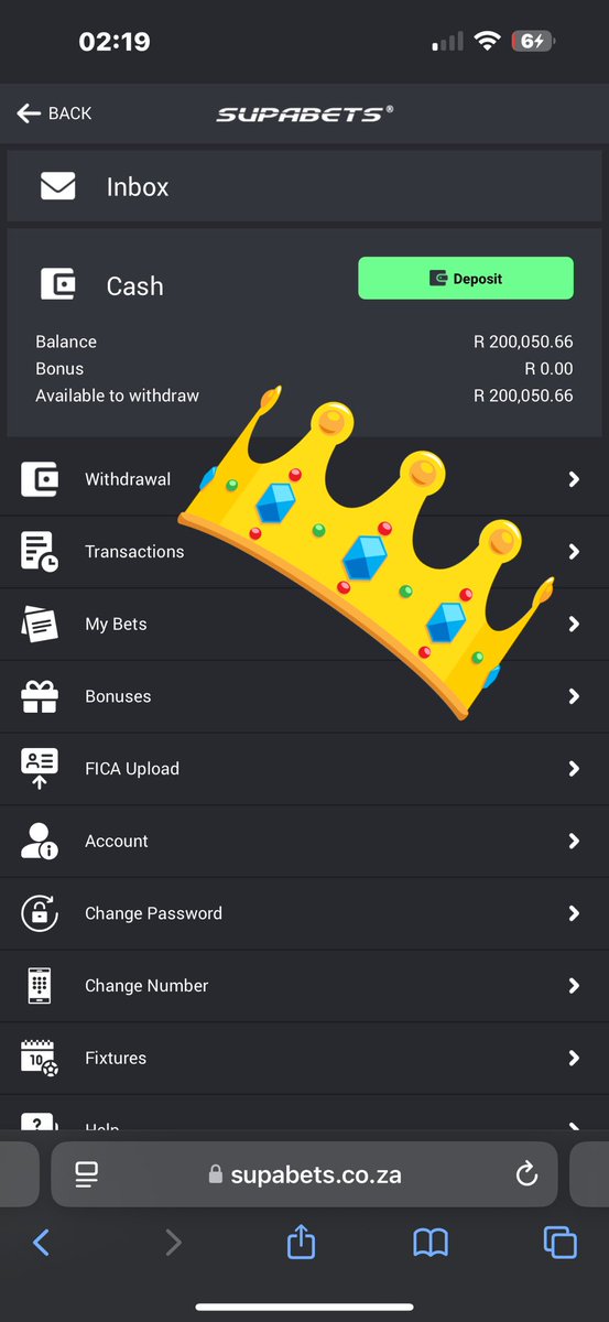 RoyalBETCODES's tweet photo. This was our balance on the 29th of September 2024 on Supabets. It was R200 000.00. I plan to repeat this over the weekend on Betway and Easybet. If you’re ready and need me to share codes just share this and get others to follow and eat with us….Powered by @RKhunene 👑 https://t.co/gbymD5iBuD