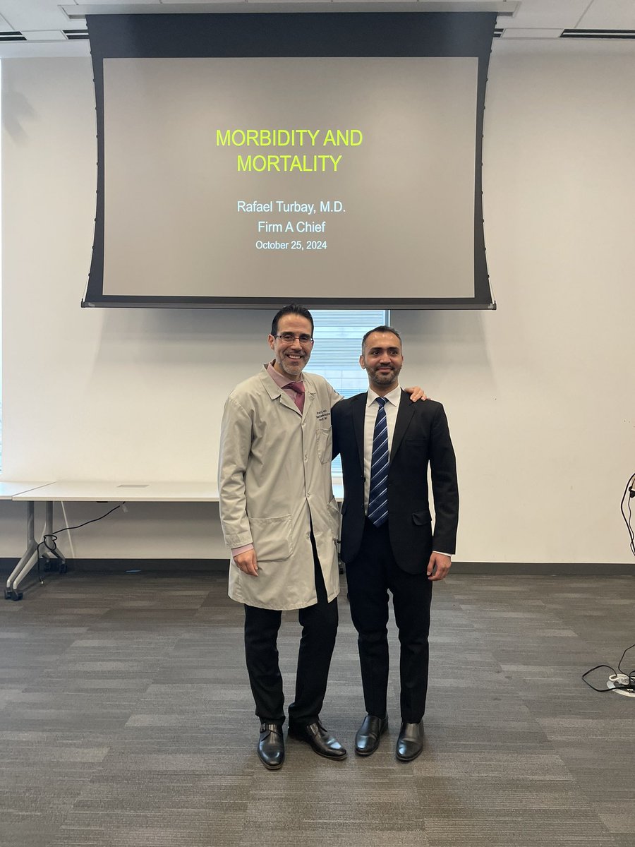 Our incredible M&amp;M Presenters from today! Dr Turbay &amp; Dr Sana! 

#MedTwitter #InternalMedicine #Morbidity&amp;Mortality
