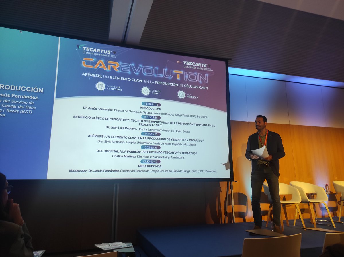 BSTVH_'s tweet photo. @JesusBloodBank modera la sesión: La  importancia de la aféresis en la fabricación de la terapia #CART. @SilviaMonsalvo aporta la visión del hematólogo de la Unidad de Aféresis. #Hemato2024 https://t.co/ueYfWB4RDL