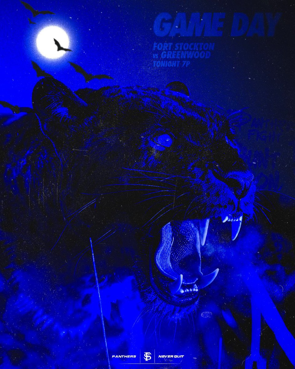 Fort Stockton Football (@fortstocktonfb) on Twitter photo GAME DAY - Spooky Weekend
Fort Stockton vs Greenwood
Tonight - 7P
Panther Stadium
#panthers #panthersfight #TNQ #fortstockton #gopanthers #teamneverquit #thehuntison <a href="/thecoachhickman/">Jeremy Hickman</a> GAME DAY - Spooky Weekend
Fort Stockton vs Greenwood
Tonight - 7P
Panther Stadium
#panthers #panthersfight #TNQ #fortstockton #gopanthers #teamneverquit #thehuntison <a href="/thecoachhickman/">Jeremy Hickman</a>