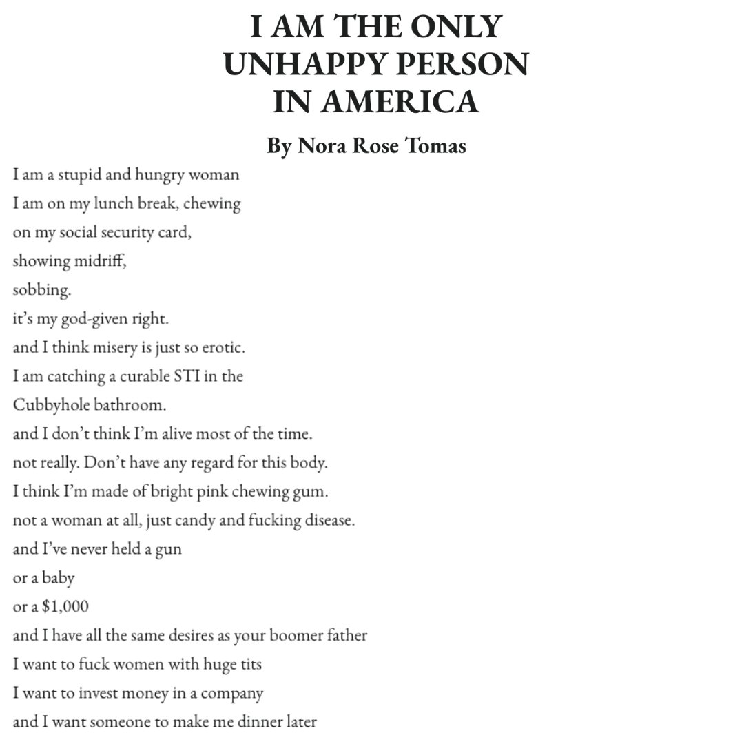 "and I've never held a gun / or a baby / or a $1000" TBQ7.