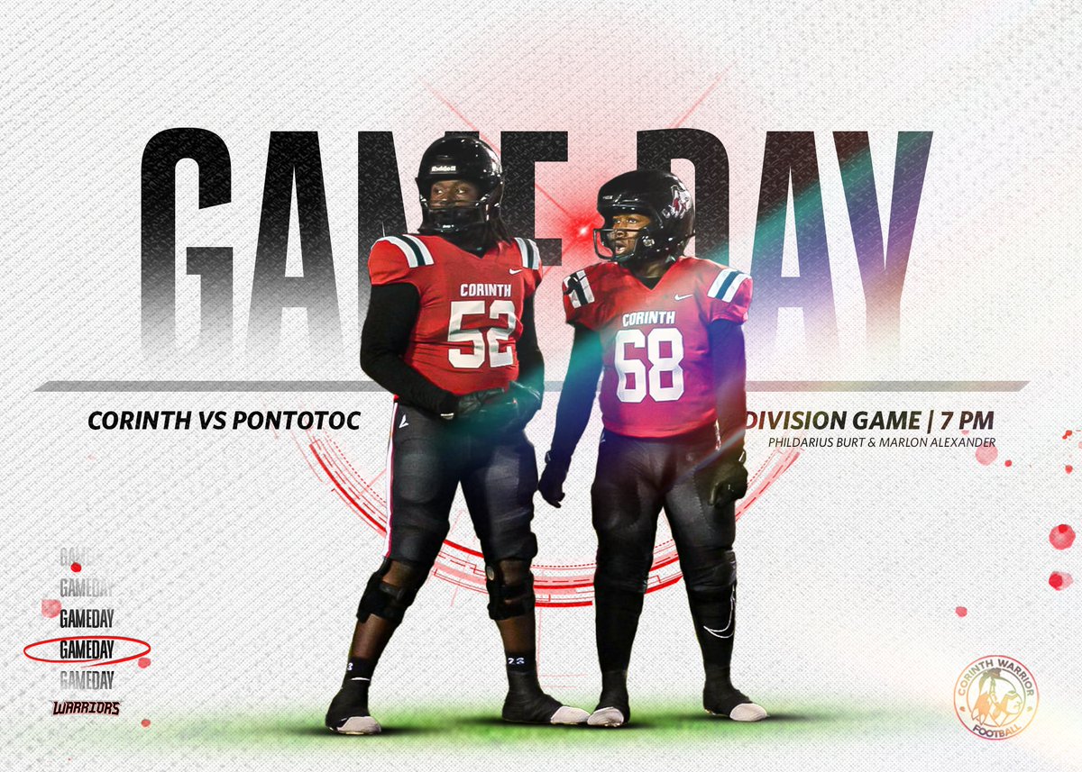 CHS Football (@chswarriorfb) on Twitter photo Battle of the Warriors tonight at home, as Pontotoc comes to town. We got a big division matchup on our hands tonight! Be sure you are there!
π Pontotoc Warriors
π Warrior Stadium II
βοΈ 7 PM kickoff
π―π
<a href="/bshields0244/">Brandon Shields</a> <a href="/5thQtrScores/">5th Quarter Scores</a> Battle of the Warriors tonight at home, as Pontotoc comes to town. We got a big division matchup on our hands tonight! Be sure you are there!
π Pontotoc Warriors
π Warrior Stadium II
βοΈ 7 PM kickoff
π―π
<a href="/bshields0244/">Brandon Shields</a> <a href="/5thQtrScores/">5th Quarter Scores</a>