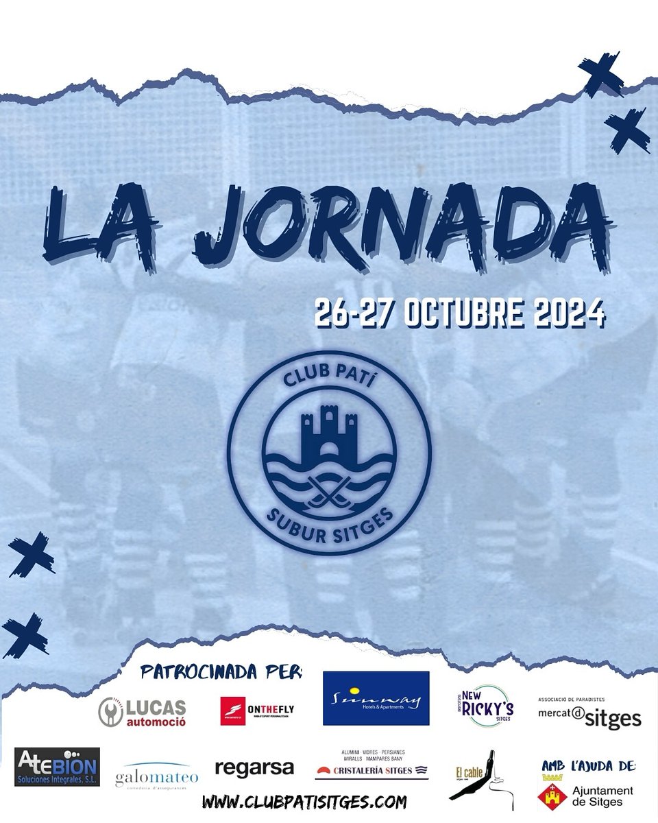 HoqueiSitges's tweet photo. 📅⏰🏑🛼Partits de la jornada (26 i 27 d'Octubre de 2024)

📸 https://t.co/6Wb1VZkuoU

ℹ️ https://t.co/IDY1Dy0yZo

Som-hi, equips! Som-hi, Sitges!! 💪💙🤍

#hoqueipatins #hockey #hockeysobrepatines #rinkhockey #hoqueipista #hoqueiempatins #hoqueisitges #hoquei #Sitges https://t.co/QrTkzWSPYc