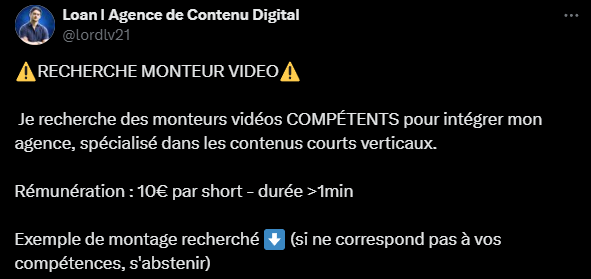 alertescamfr's tweet photo. Monteur vidéo #alertescam
Bloquez ce créateur: @lordlv21
Soyez prudent!
Motif: Sous paiement de shorts.
Imposez votre respect! Ne vous laissez pas faire!
Si pas capable de payer correctement vos freelances, s'abstenir. https://t.co/0lqD2Ci8Mh