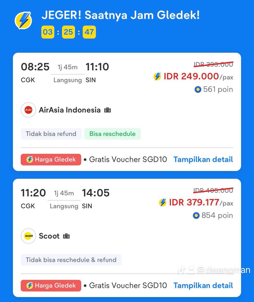 bintisaut's tweet photo. @tiket Ciyus nih harganya? Nggak canda kan?
200ribuan sampai Singapore lho 😮😮
Promo Gledek @tiket asli murahnya
#OhMyGLEDEK #HargaGledekTergelegar #OnlineTiketWeek 
@sakshidesasi @luunaalfaroo @aryawardw @isllaleee @lweary86 https://t.co/DdSYG9AvZ5
