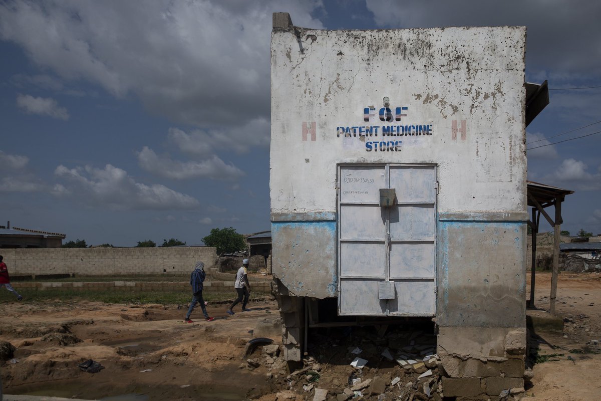 A medicine store in Bayan Quarters in Maiduguri after the floods.

#Maidugurifloods