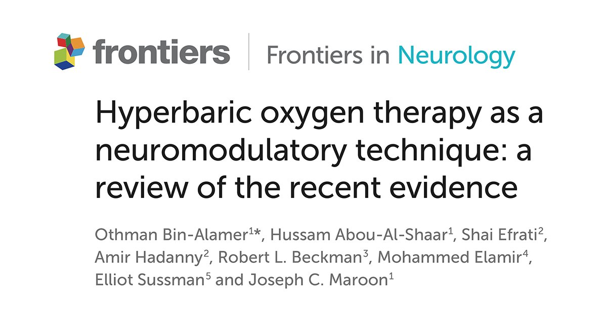 Pitt Neurosurgery (@pittneurosurg) on Twitter photo Review discusses mechanisms of hyperbaric oxygen therapy and highlights its therapeutic neuromodulatory effects and potential clinical applications across various conditions. frontiersin.org/journals/neuro⦠<a href="/DrJosephMaroon/">Dr. Joseph Maroon</a> <a href="/haboualshaar/">Hussam Abou-Al-Shaar</a> <a href="/Obinalamer/">Othman Bin-Alamer</a> <a href="/UPMCPhysicianEd/">UPMC Physician Resources</a> <a href="/PittHealthSci/">Pitt Health Sciences</a> Review discusses mechanisms of hyperbaric oxygen therapy and highlights its therapeutic neuromodulatory effects and potential clinical applications across various conditions. frontiersin.org/journals/neuro⦠<a href="/DrJosephMaroon/">Dr. Joseph Maroon</a> <a href="/haboualshaar/">Hussam Abou-Al-Shaar</a> <a href="/Obinalamer/">Othman Bin-Alamer</a> <a href="/UPMCPhysicianEd/">UPMC Physician Resources</a> <a href="/PittHealthSci/">Pitt Health Sciences</a>