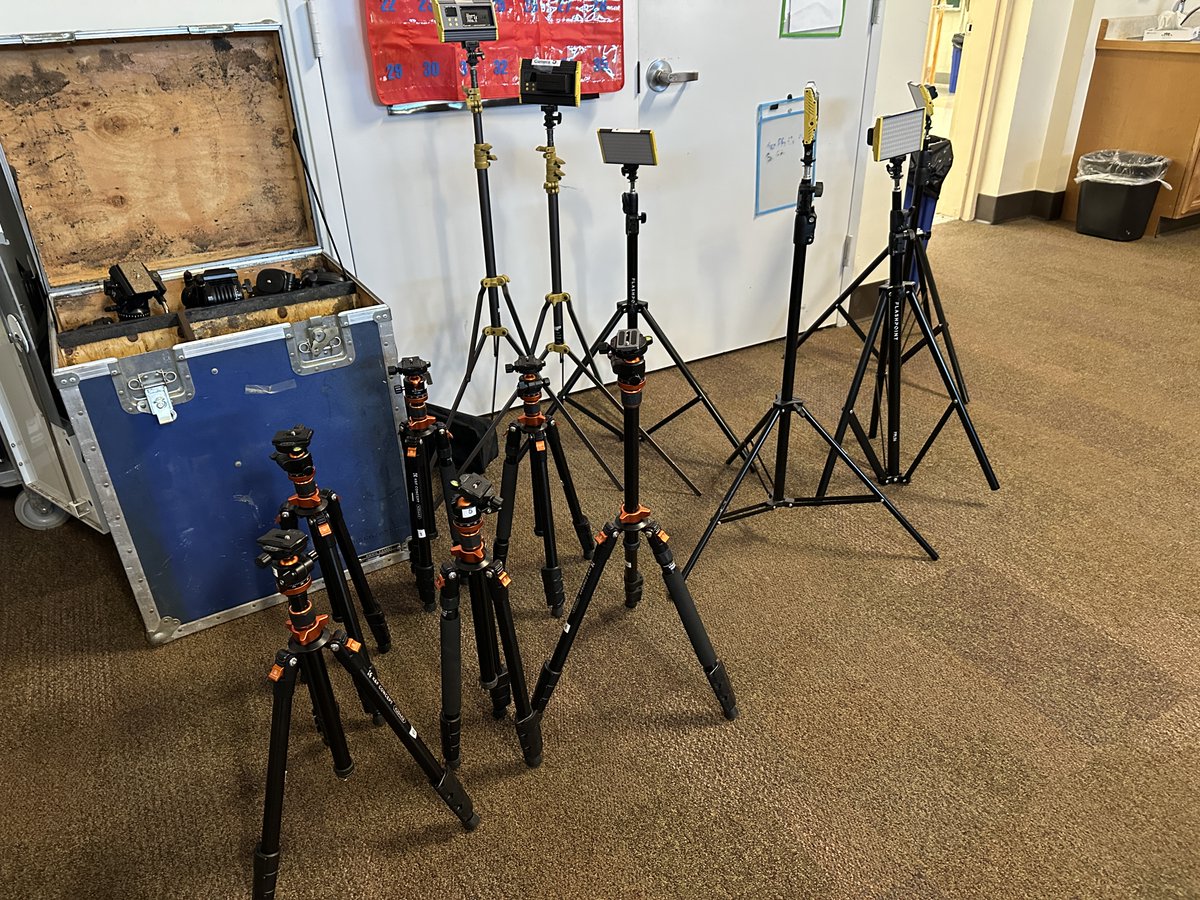 Always_clicking's tweet image. Lights, Camera, Action!   My favorite part of teaching is seeing how creative student are.  Their project is a commercial for a fictitious product that must use the green screen.  Can&apos;t wait to see what the frying pan is for.@AppleEDU @DoverHSNJ #finalcutpro