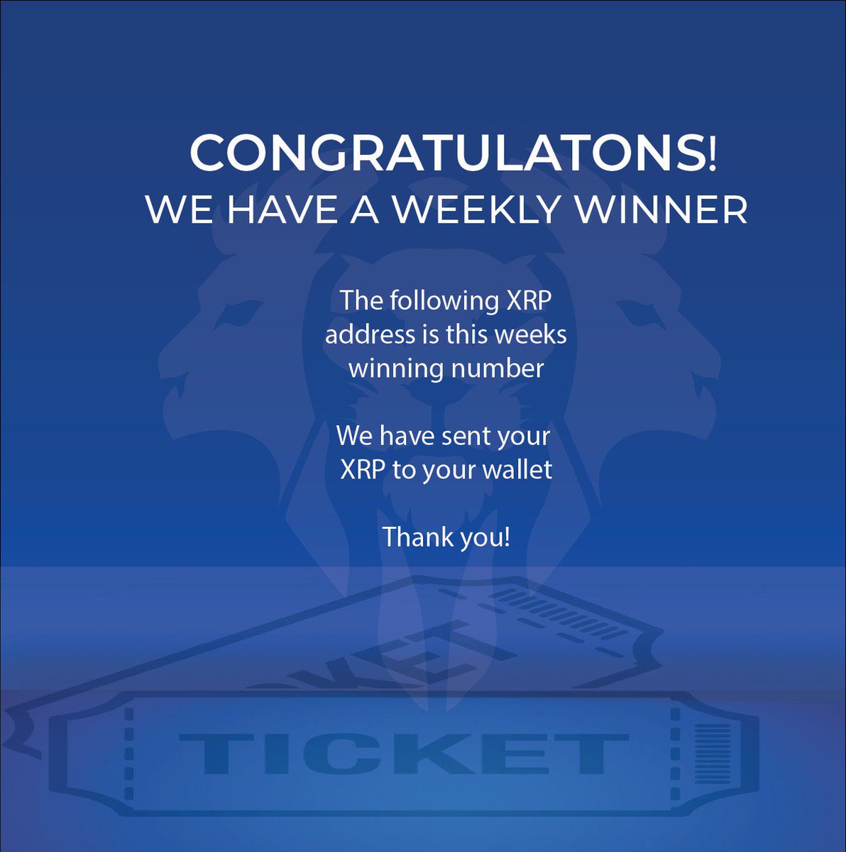 Congratulations <a href="/Vod2theroc/">K Newt</a> 🎉
You are this weeks winner of the Trimaera Raffle! 

AND those that have participated in this weeks raffle are all still entered in the monthly raffle, which is still accumulating and currently hold…XRP Prize Amount: 756.25 XRP