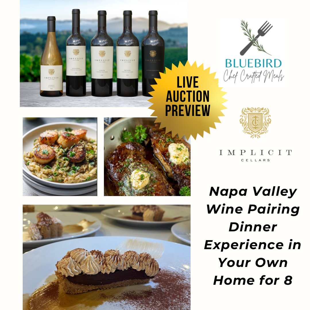 RevereSF's tweet photo. Sneak peek of another live auction package that you don’t want to miss!  Bring Napa to you with an in-home wine pairing dinner like no other. Join us at Illuminate on November 2 and bid on more exclusive experiences. https://t.co/St9UsrDQxb. https://t.co/YHKL0hh2Ex