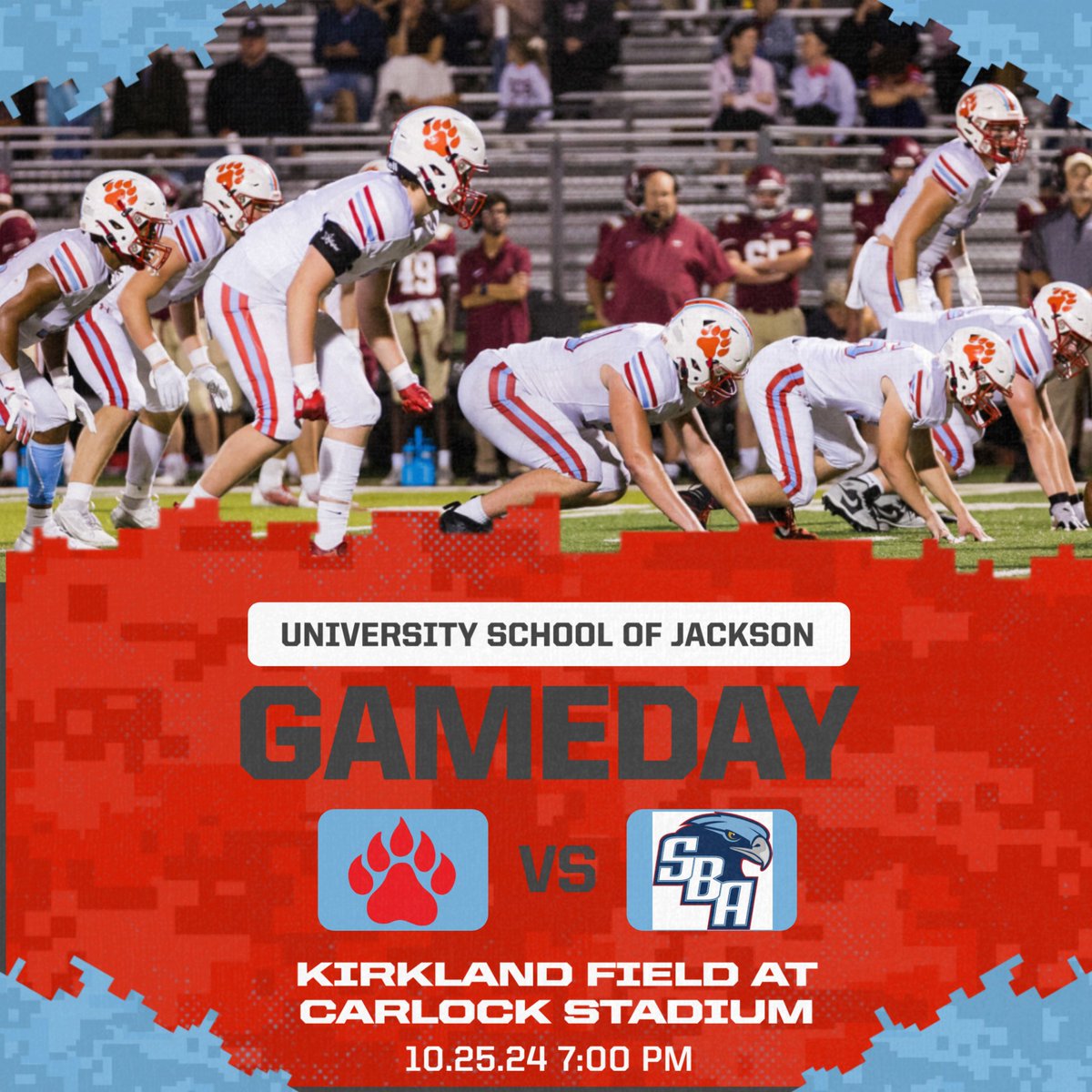 USJBruinFB's tweet photo. Week 10!!!
📆 10.25.24
🕖 7:00
📍Kirkland Field at Carlock Stadium
🆚 St. Benedict at Auburndale https://t.co/tL9s5m3O8H