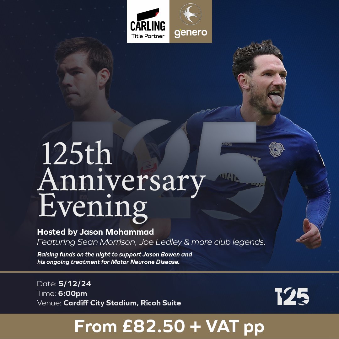 Cardiff City FC Hospitality (@cityhospitality) on Twitter photo Join Joe Ledley, Sean Morrison and many more #Bluebirds legends at our Q&A Evening on Thursday, December 5th. ๐ฃ๏ธ
Tickets are on sale now ๐ bit.ly/3YAMVSo
#CityAsOne | <a href="/GeneroGroup/">Genero Group</a> Join Joe Ledley, Sean Morrison and many more #Bluebirds legends at our Q&A Evening on Thursday, December 5th. ๐ฃ๏ธ
Tickets are on sale now ๐ bit.ly/3YAMVSo
#CityAsOne | <a href="/GeneroGroup/">Genero Group</a>