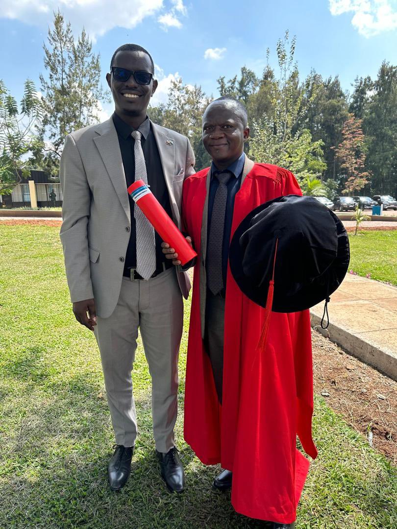 RwandaNPC's tweet photo. The pharmacy fraternity has welcomed another PhD! A special congratulations to Pharmacist Dr. François Mbonyinshuti for his impressive achievement in Biostatistics from the University of Rwanda! #UR10thGraduation #ProudlyRwandan https://t.co/v907OljMMT