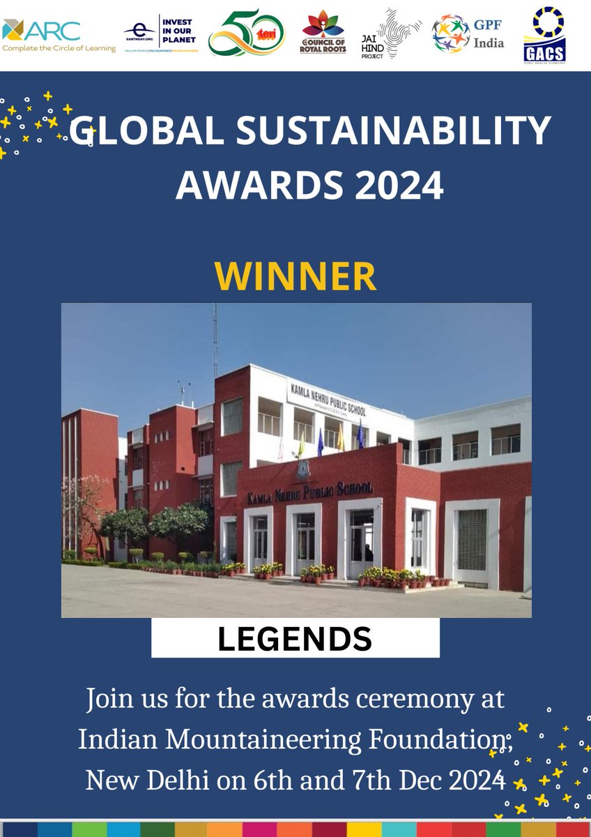 KNPS Phagwara India (@knpsindia) on Twitter photo Kamla Nehru Public School celebrates winning the Global Sustainability Award 2024. Proud of our students & educators for their dedication to SDGs and a sustainable future. 💚✨
#Sustainability #GlobalImpact #ProudMoment #SDGs <a href="/ARCedtech/">ARC EdTech</a> Kamla Nehru Public School celebrates winning the Global Sustainability Award 2024. Proud of our students & educators for their dedication to SDGs and a sustainable future. 💚✨
#Sustainability #GlobalImpact #ProudMoment #SDGs <a href="/ARCedtech/">ARC EdTech</a>