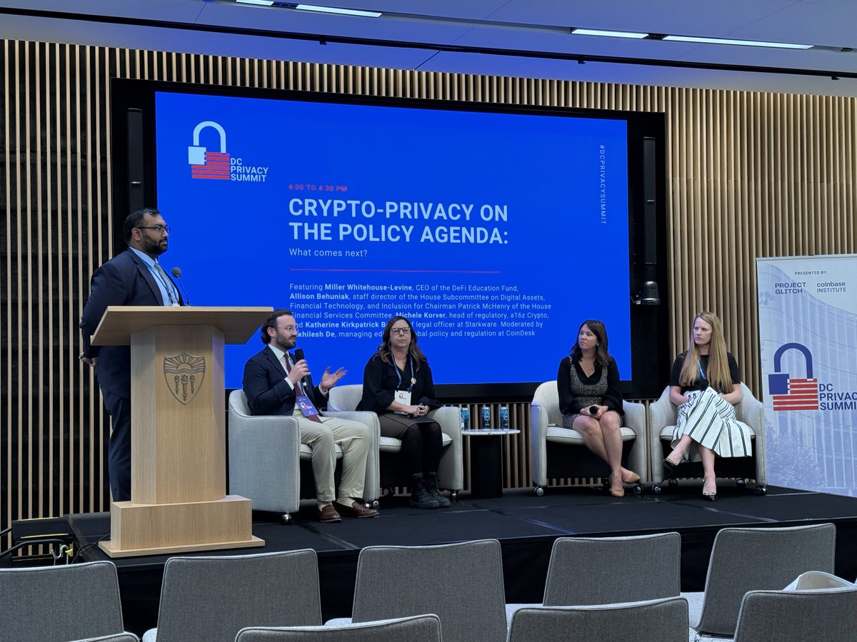 fund_defi's tweet photo. "Privacy means only me...free thought can only be done in private and that is why I think it is a fundamental human right."

DEF's @millercwl had the pleasure to speak on an amazing panel focusing on privacy policy yesterday at @projectglitch_ & @pgpforcrypto's #DCPrivacySummit.

If you weren't able to attend in person, highly recommend you check out the playback 👇

https://t.co/e5NOYxUnp2
