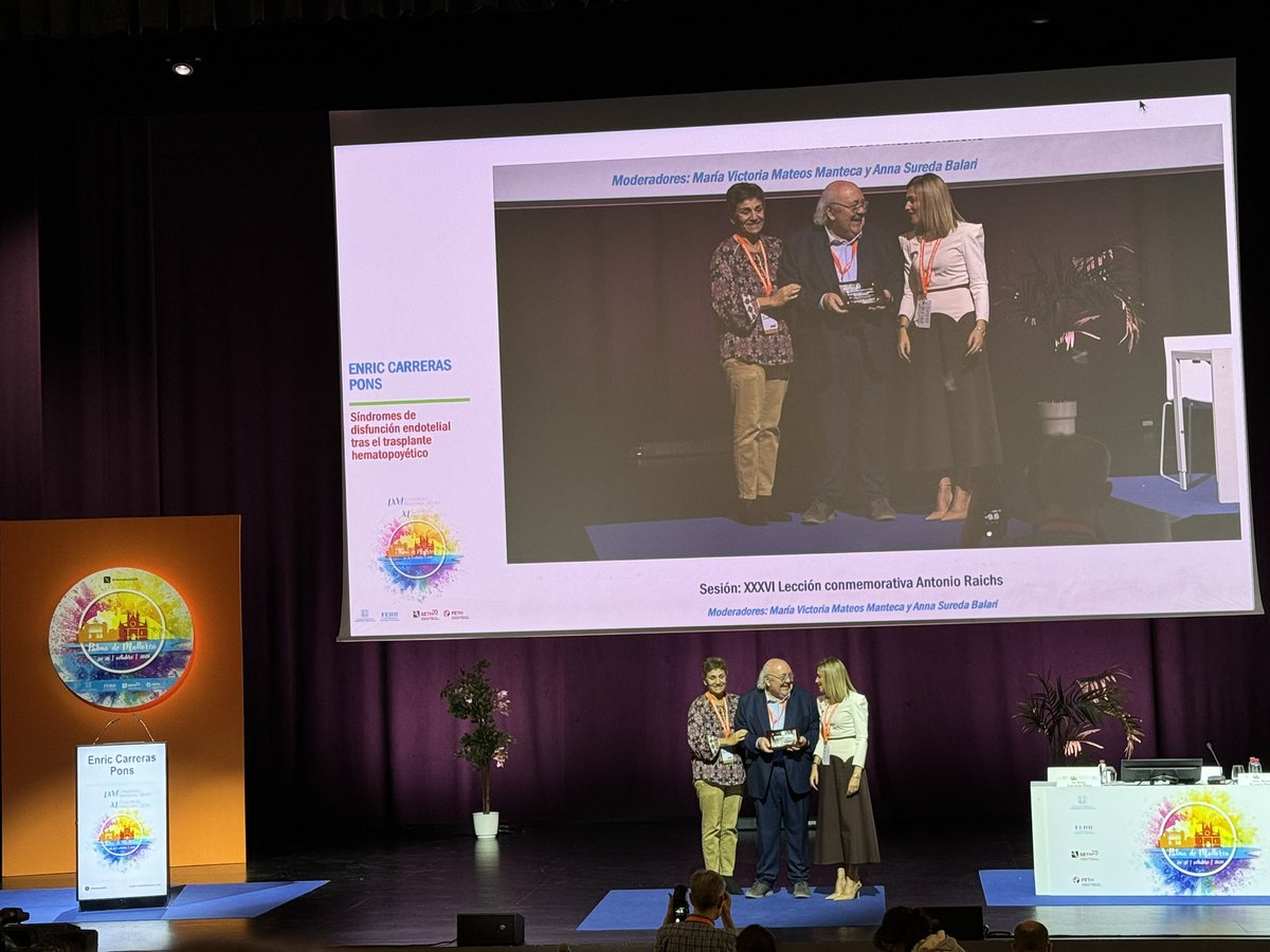 Qué emocionante ha sido escuchar al Dr Enric Carreras impartiendo la Lección Conmemorativa Antonio Raich en #Hemato2024. Un sabio del que aprender tanto <a href="/sehh_es/">@sehh_es</a>