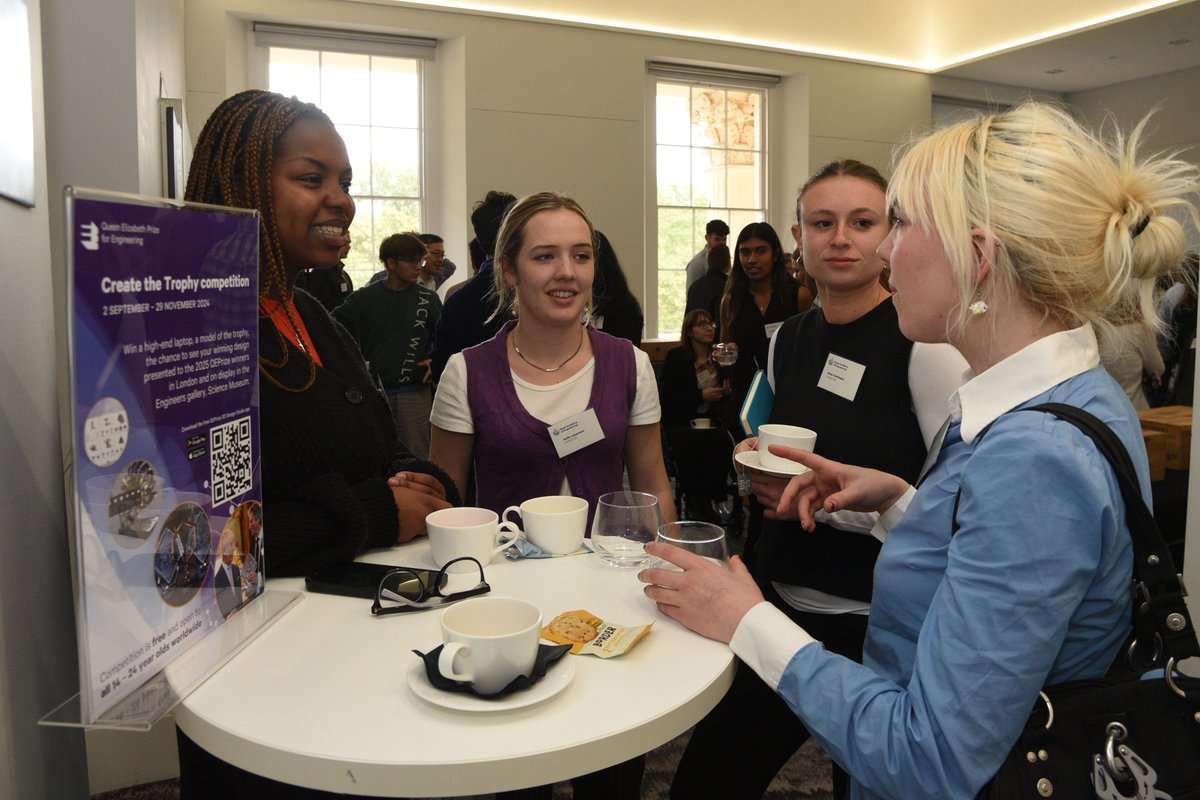 QEPrize's tweet photo. We were delighted to attend @RAEngNews's Engineering Leaders Scholarship networking event, where attendees learned about us, our #CreateTheTrophy competition, and our global #QEPrize Ambassador Network of early-career engineers. https://t.co/dqEANO8mPU