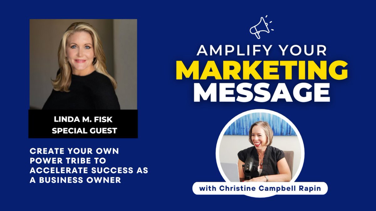 So excited to be a featured guest on the popular show, "Amplify Your Marketing Message" with Christine Campbell Rapin! 

Check it out here: 
podcasters.spotify.com/pod/show/chris…