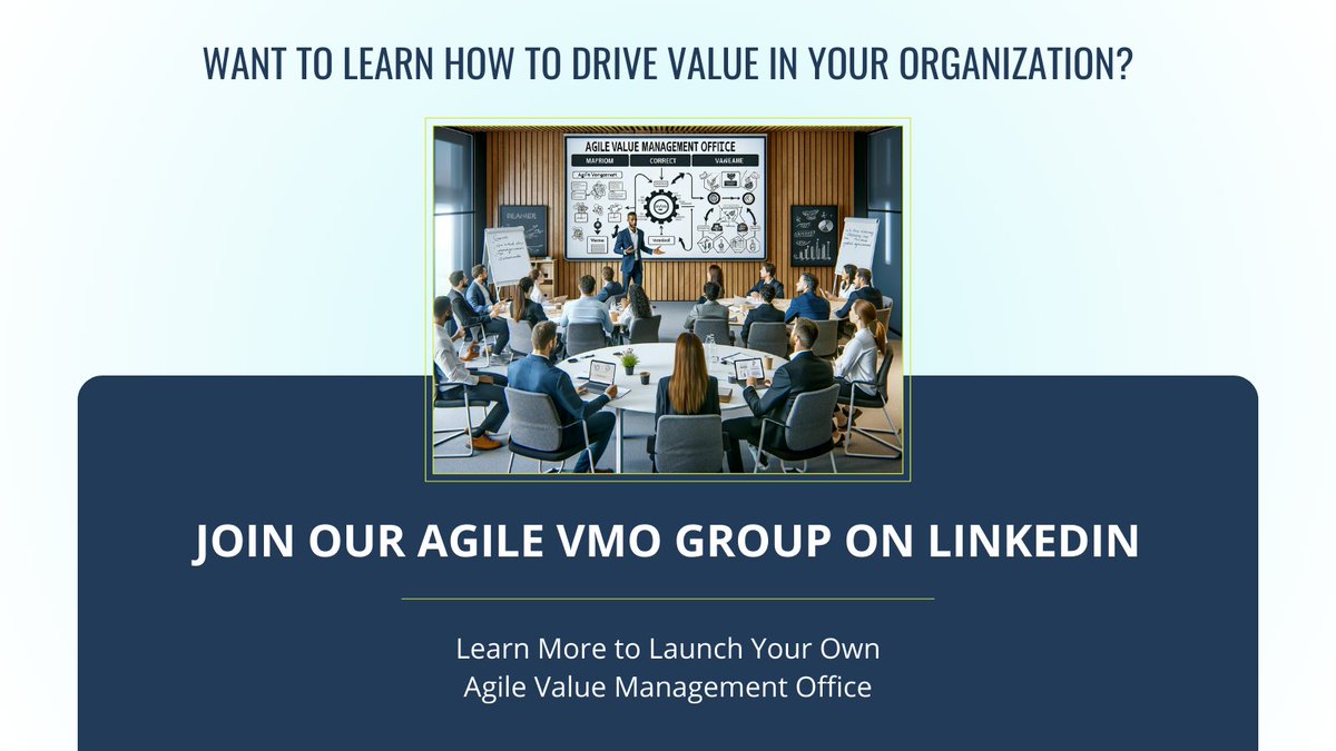 lithespeed's tweet photo. Join Our Exclusive Agile VMO Community!

Looking to elevate your agile leadership and drive value at scale? 

Request to join &amp; start driving real business value: https://t.co/sPkUbEnACx

#AgileVMO #vmonetwork #leadership #valuemanagementoffice #businessagility #LitheSpeed https://t.co/IRMODJSHRp