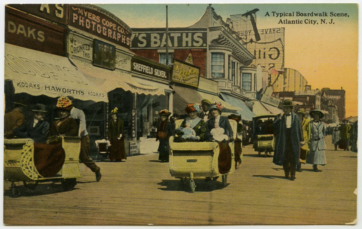 P. C. D. Co., “A typical boardwalk scene,” Robert M. Skaler Postcard Collection, Athenaeum of Philadelphia Featured Collections