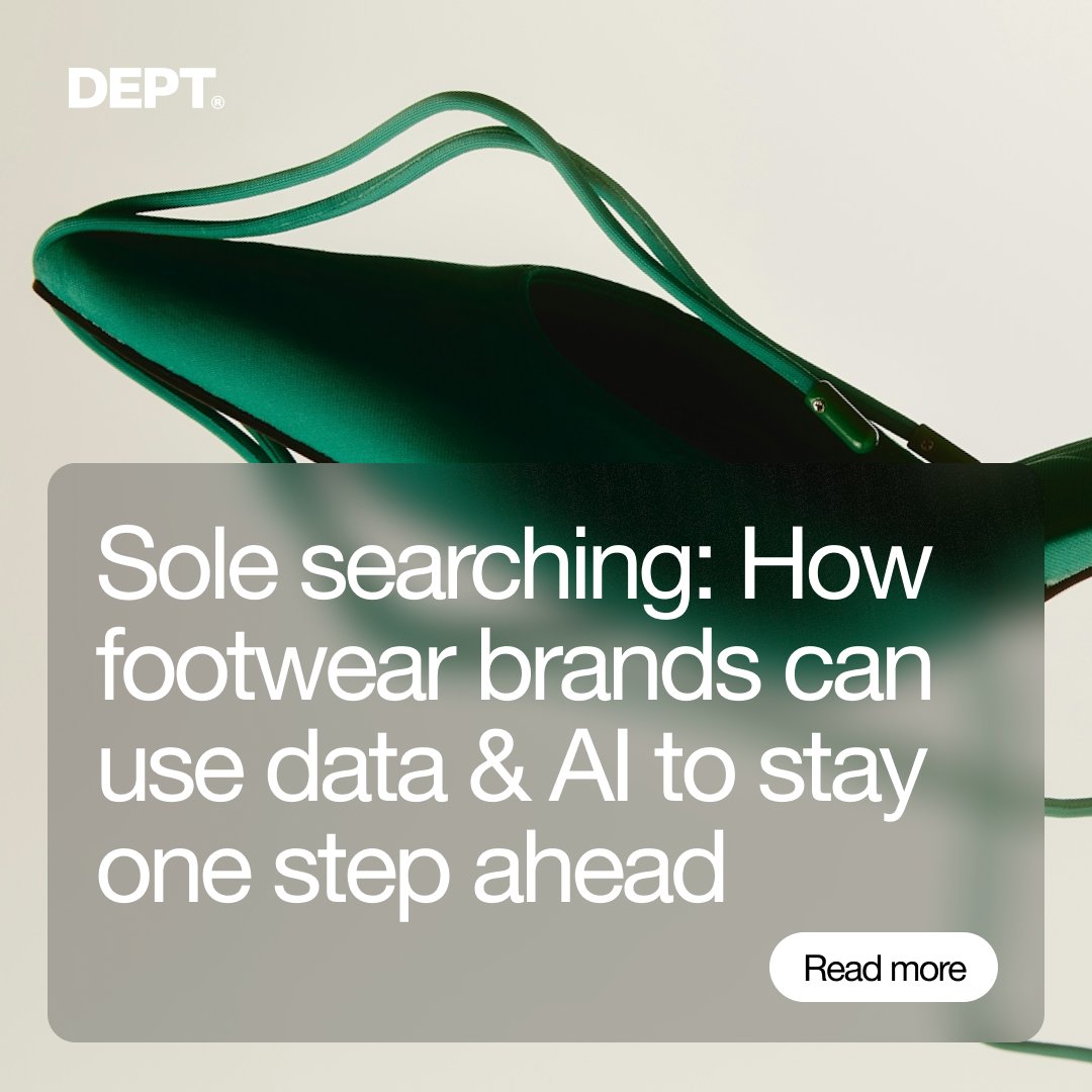 DeptAgency's tweet image. Let’s talk about the vicious cycle of #microtrends: On platforms like #TikTok, one day you’re in, the next day you’re out—especially for #footwear brands. As trends move faster than ever, here’s how #fashion brands can leverage #AI to stay ahead. dept.ly/Sole-TW