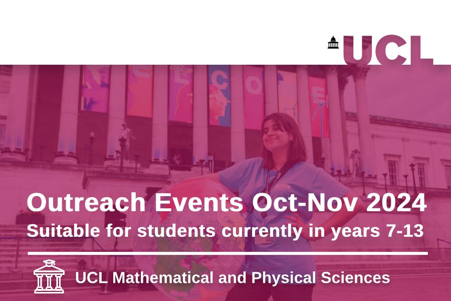 UCL Mathematical & Physical Sciences (@uclmaps) on Twitter photo We have a range of events suitable for students currently in years 7-13, starting on Monday! Explore and sign up here: buff.ly/3YnJtZS
#EarthSciences #Humanitarian #maths #NaturalSciences #sociology #politics <a href="/ES_UCL/">EarthSciences UCL</a> <a href="/stsucl/">UCL Science and Technology Studies</a> <a href="/UCLRDR/">UCL Risk and Disaster Reduction</a> <a href="/MathematicsUCL/">UCL Department of Mathematics</a> <a href="/UCLOutreach/">UCL Access and Widening Participation</a> We have a range of events suitable for students currently in years 7-13, starting on Monday! Explore and sign up here: buff.ly/3YnJtZS
#EarthSciences #Humanitarian #maths #NaturalSciences #sociology #politics <a href="/ES_UCL/">EarthSciences UCL</a> <a href="/stsucl/">UCL Science and Technology Studies</a> <a href="/UCLRDR/">UCL Risk and Disaster Reduction</a> <a href="/MathematicsUCL/">UCL Department of Mathematics</a> <a href="/UCLOutreach/">UCL Access and Widening Participation</a>