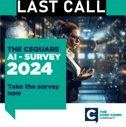 🔔 Last Call to Complete Our AI Survey! 🔔

⏳ Deadline is approaching fast !!
Click the link below and complete the survey.
surveymonkey.com/r/K3WB2GJ
We close our survey on 28/10 at noon !

Thank you for your input!

#survey #AI #lastcall #BECOM24