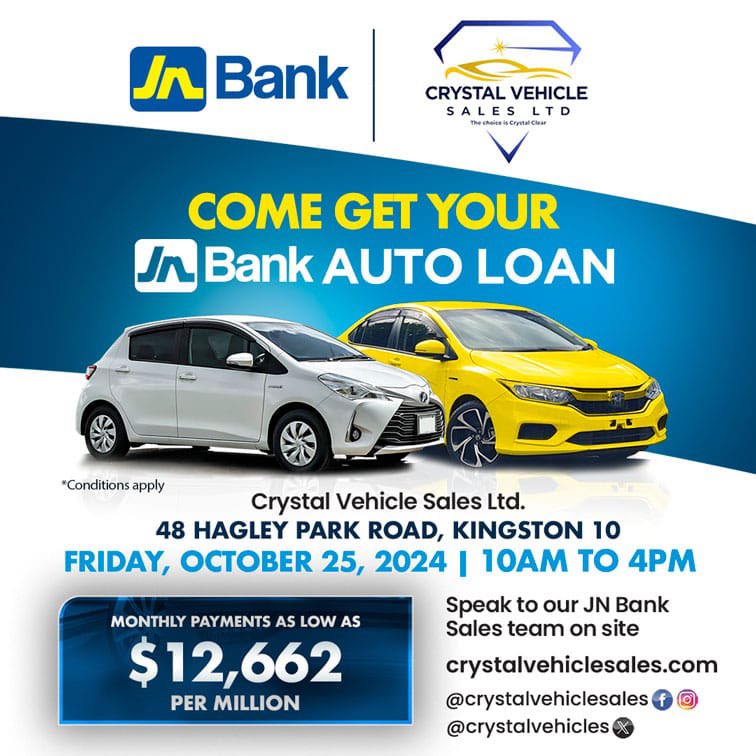 Crystalvehicles's tweet photo. TODAY TODAY TODAY! 10am-4pm
At our location 48 Hagley Park Road, Kingston 10 
Or call us today! 876-499-1480 https://t.co/brqIoM8wE6