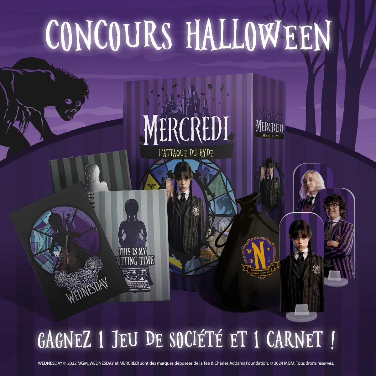 🎃⚰️ CONCOURS ⚰️🎃Gagnez 1 jeu de société Mercredi et 1 carnet Cinereplicas ! 📓

🎓👨‍🏫Pour participer : Follow + RT

🎲Tirage au sort lundi 4 nov.

Détails et règlement 👉asmodee.fr/concours-mercr…

<a href="/NetflixFR/">Netflix France</a>

#asmodee #jeuconcours #concours #jeuxdesociete #j2s #mixlore #netflix