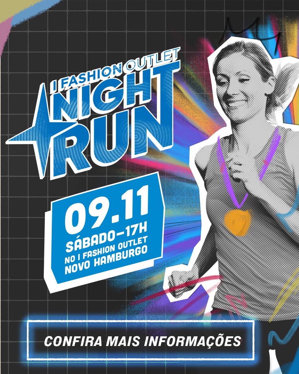 unimedvs_rs's tweet photo. 🏃‍♂️✨ Night Run! ✨🏃‍♀️
Participe no dia 09 de novembro, às 17h, no I Fashion Outlet em NH!
🔹 Distâncias: 3km, 5km e 10km
🔹 Inscrições até 04/11 ou limite de inscritos
🔹 Valor: R$ 95,00 + taxa 
🔹 20% de desconto para clientes Unimed VS
📝 Inscreva-se: https://t.co/EIMz14SCHE https://t.co/f00WFDnaHC