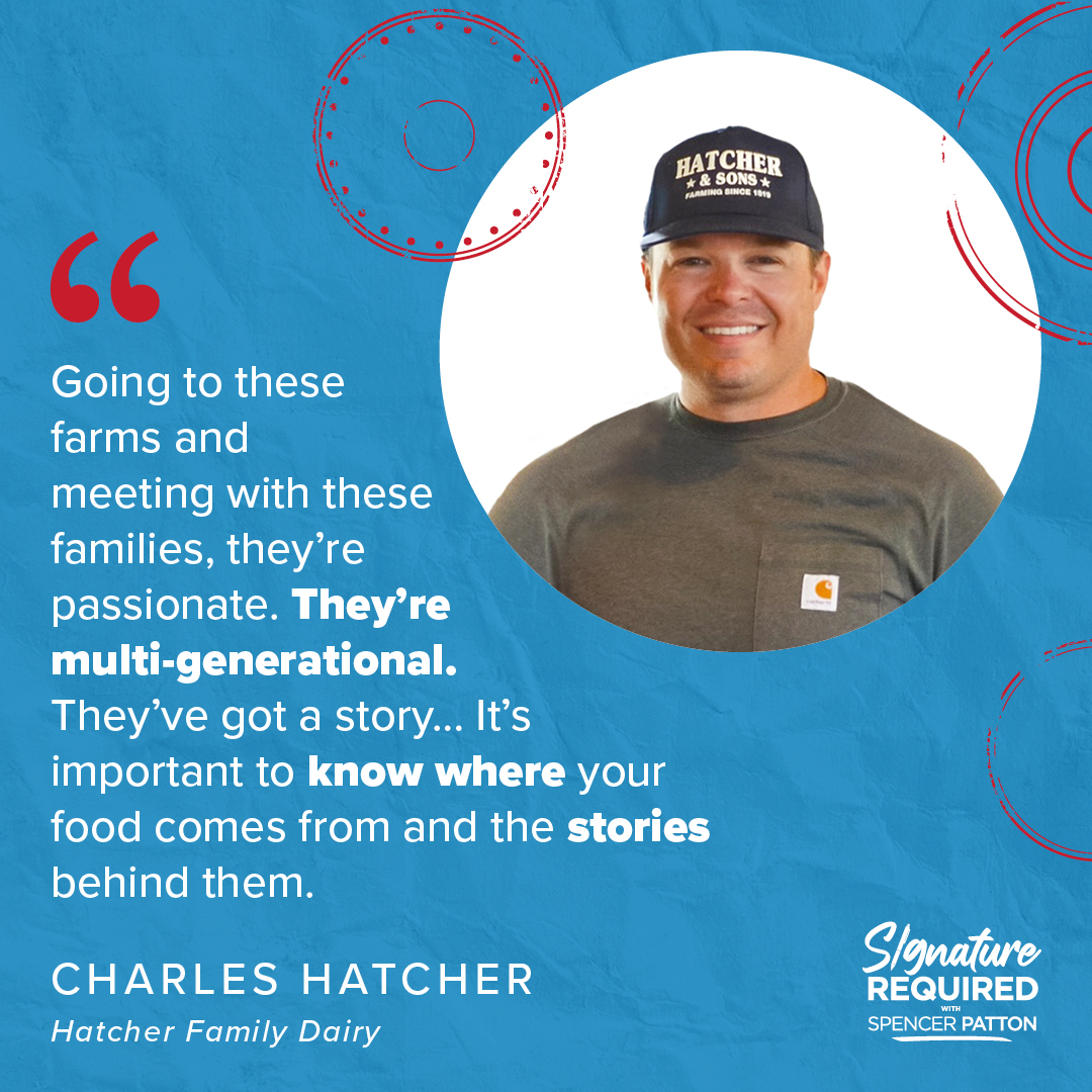 Charles Hatcher, co-manager of <a href="/hatcherfamdairy/">Hatcher Family Dairy</a>, is a sixth-generation farmer on his family’s 200-year-old farm in Williamson County, Tennessee. I am truly impressed by Charles's dedication to inspiring the next generation of farmers. Tune in to hear more from Charles! 🎙️