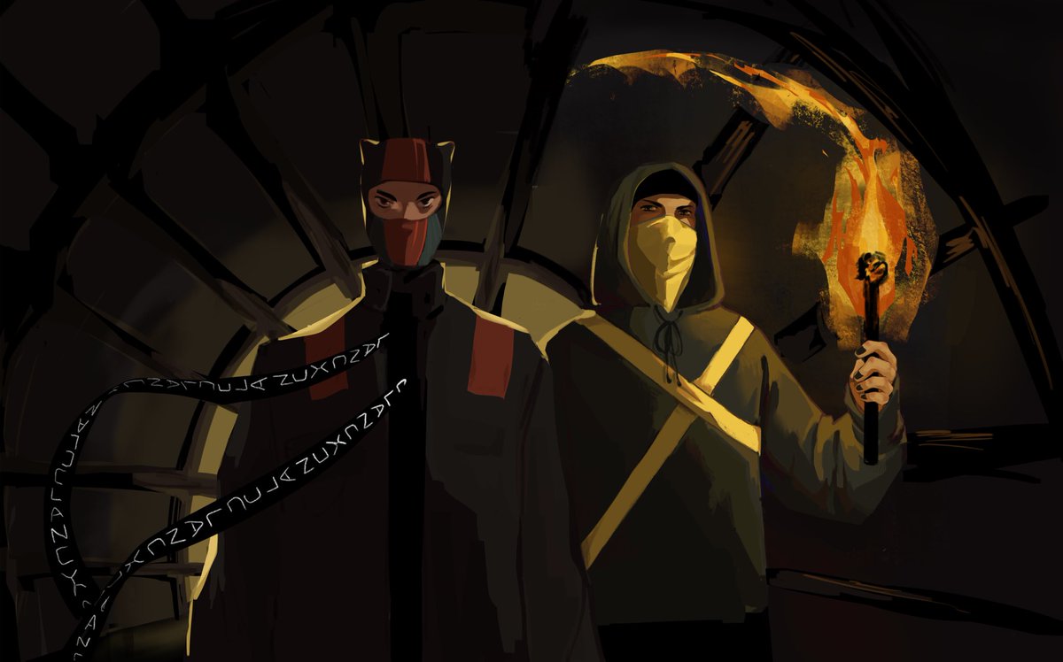 rainlovesrice's tweet image. #cliquetober 23+24: torchbearer and clancy

the package deal!!
#artbytheclique #cliqueart #twentyonepilots