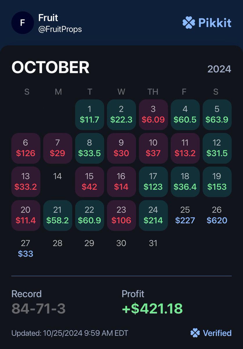 Fruit_Props's tweet photo. Great start to the NBA season betting with @prop_professor 

I only use Fliff and Rebet, and I started with a $1000 bankroll

If you’re 18-20 years old and wanna learn how to make money betting on sports, DM me right away https://t.co/K9TeVF0slI