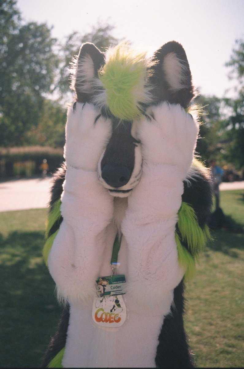 FuzzyCodec's tweet image. Ohh nuu, I forgot about #FursuitFriday last week :S I'm sowwy. Here is an early post this week^^ #furry #fursuit #fursuiter Btw. you can also find me on bsky.
📸: @streuselcookie
✂️: @nukecreations