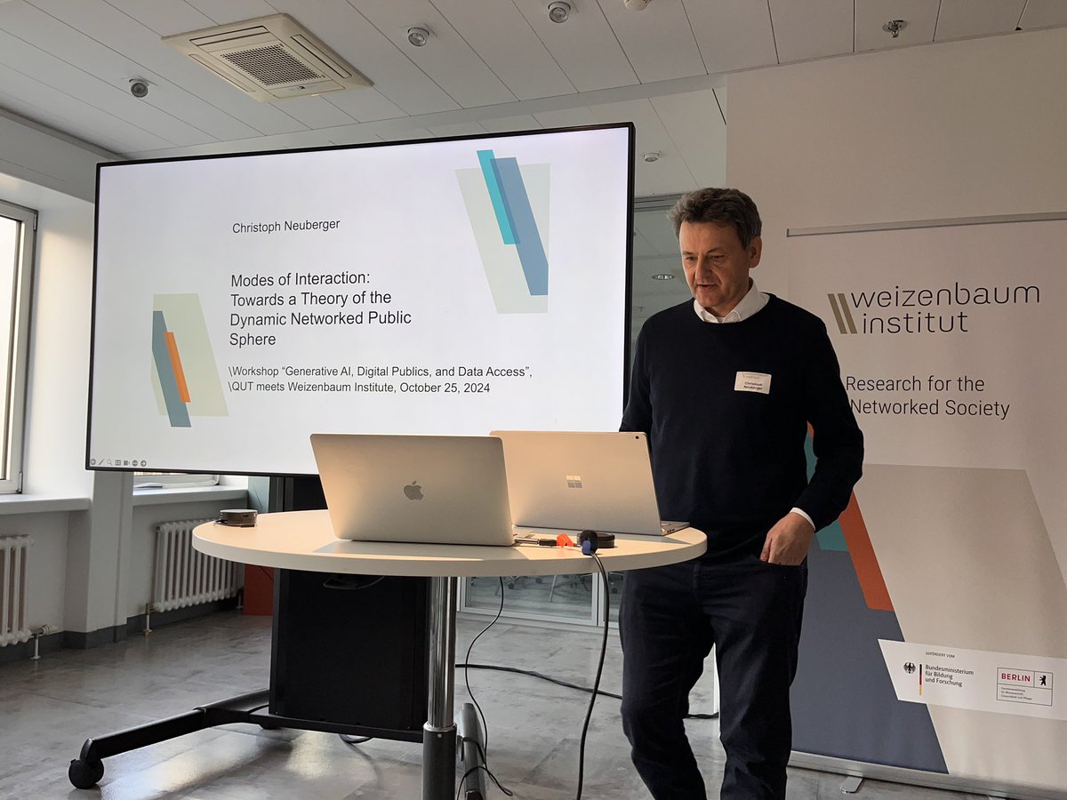 DND_JWI's tweet photo. @DND_JWI had the please of having a large team from @QUT @qutdmrc visiting @JWI for a workshop on Gen AI, Public Sphere, Methods and Data Access. Fascinating exchange on cutting edge ideas with bright minds in sunny Berlin. Thanks for your visit 🌏! https://t.co/nnTaWwCFMW