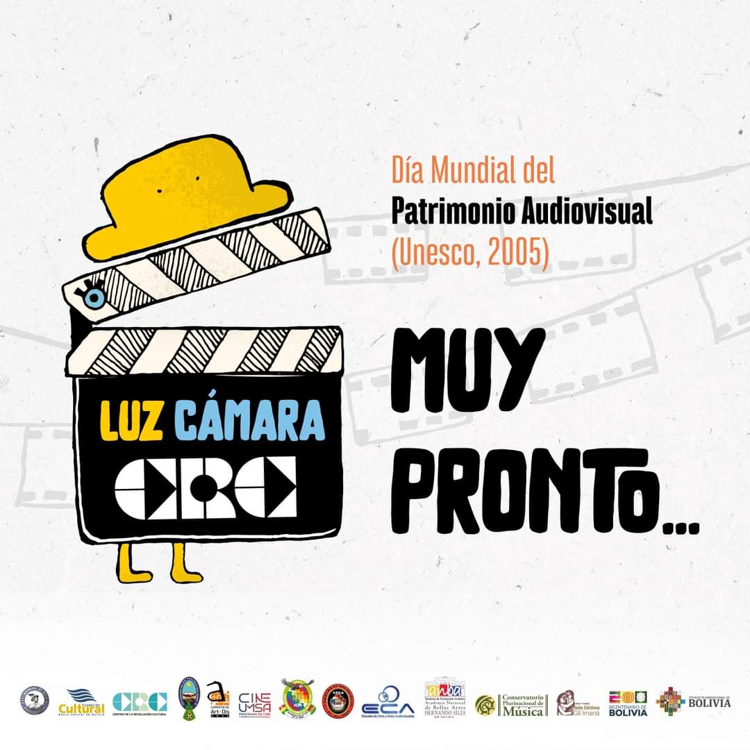CentrodelaRevo's tweet photo. #CRC l 𝐀𝐭𝐞𝐧𝐜𝐢𝐨́𝐧 📢

En el marco del #DíaMundialDelPatrimonioAudiovisual, el @CentrodelaRevo dependiente de la @CulturaFCBCB, organizará 𝐋𝐮𝐳, 𝐂𝐚́𝐦𝐚𝐫𝐚 𝐂𝐑𝐂 🎬.
¡Muy pronto!

#Audiovisual #Documentales
#6AñosCRC #SomosRevoluciónCultural
#UnidosRumboAlBicentenario https://t.co/E2rECRc8Pb