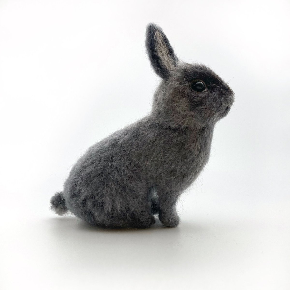 earlrabbit's tweet photo. 本人のうさぎ毛(抜け毛)を使用(羊毛とミックス)したうさぎさん。
#羊毛フェルト #うさぎ https://t.co/iMMPpaZZU9
