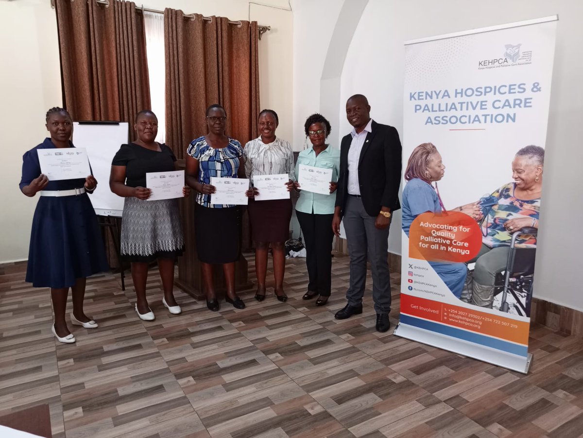 KEHPCA's tweet photo. The training has Increased #PaliativeCare Health Workforce Capacity, through the Hi-five initiative supported by @THETlinks 
It brought together HCPs, hospital leaders &amp; county administration, highlighting the growing importance of PC across the 14 counties in the @LREB14 https://t.co/rAzCWCH8KC